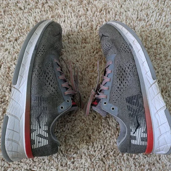 Hoka Gray and Red Athletic Shoes - Picture 7 of 9